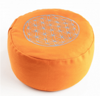 Meditationskissen Blume des Lebens orange