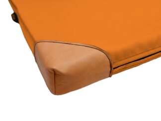 Ersatzbezug für Leichtturnmatte orange mit Lederecken - 200 x 100 x 4 cm