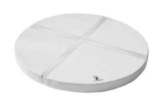 Weichbodenmatte rund 4-teilig weiß - 120 x 20 cm