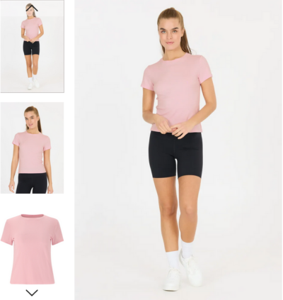 Athleticia Tinashe W Rib S/S Tee Roseate - Image 3