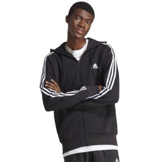 adidas Essentials 3-Streifen Herren Zip Hoodie schwarz/weiß | Omidis.de