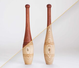 Standard Indian Clubs ±1kg (2.2lb) – ash & sapele - BMF BodyMindFit circular fitness tools
