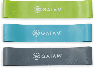 FITNESSBAND Mini Gaiam 3er Set – leicht – mittel – schwer