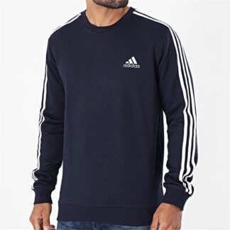 adidas Herren Essential French Terry 3S Sweatshirt dunkelblau/weiß | Omidis.de