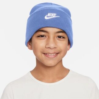 Nike Peak Beanie Kinder Mütze  blau/weiß | Omidis.de