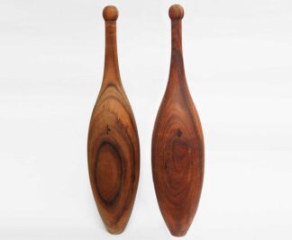 SDK Heavy Indian Clubs – 3-3.5kg air-dried walnut - BMF BodyMindFit circular fitness tools