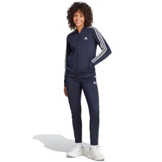 adidas Essentials 3-Streifen Damen Trainingsanzug dunkelblau/weiß | Omidis.de