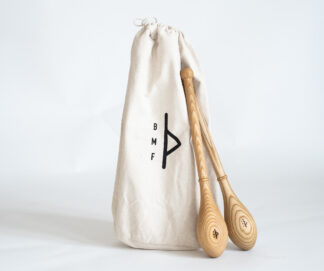 Teardrop Ash Clubs 300g & Bag - BMF BodyMindFit circular fitness tools