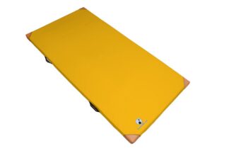 Leichtturnmatte gelb mit Lederecken - 200 x 100 x 8 cm