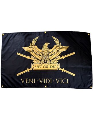 Drapeau Veni Vidi Vici | Powerlifting Motivation | Warrior Gear
