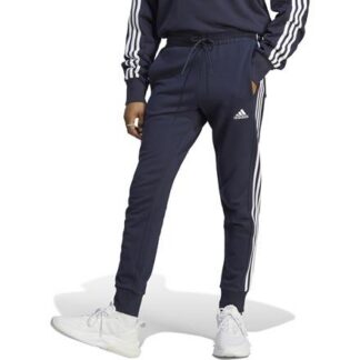 adidas Essentials French Terry Tapered Cuff 3-Streifen Herren Jogginghose dunkelblau/weiß | Omidis.de