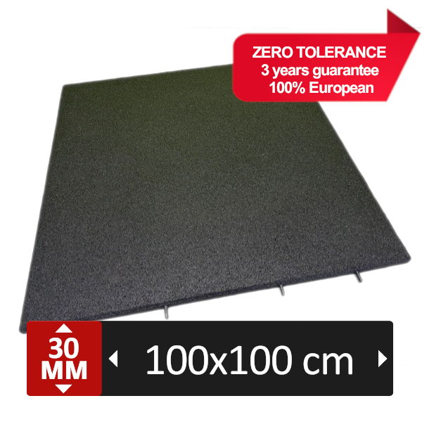 “FitPro-100x100x3″cm schwarz – Fitness- & Bodenschutzmatte inkl. 4 Verbinderpins - Image 4