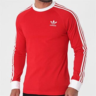 adidas Originals 3-Streifen Herren Longsleeve rot | Omidis.de