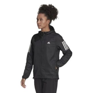 adidas Own the Run Hooded Damen Windbreaker  schwarz/weiß | Omidis.de
