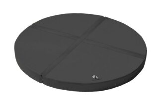 Weichbodenmatte rund 4-teilig schwarz - 150 x 15 cm