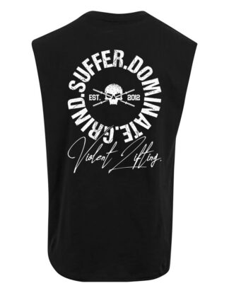 T-shirt Sans Manches Musculation - Grind Suffer Dominate