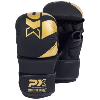 PX MMA Handschutz Kunstleder, schwarz-gold, L/XL