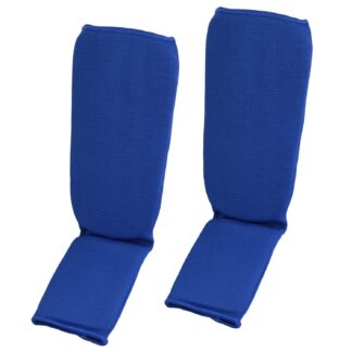 Schienbein- und Spannschoner Stoff blau GrM