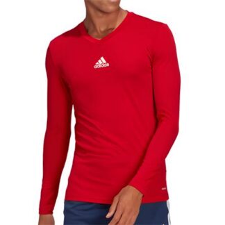 adidas Team Base Longsleeve Tee Sportunterwäsche  rot/weiß | Omidis.de