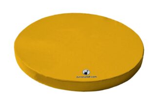 Weichbodenmatte rund ungeteilt gelb - 150 x 10 cm