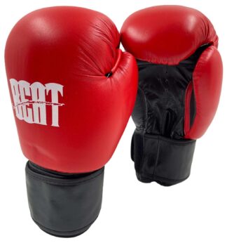 BEAT Boxhandschuhe, Leder, rot-schwarz, 12oz