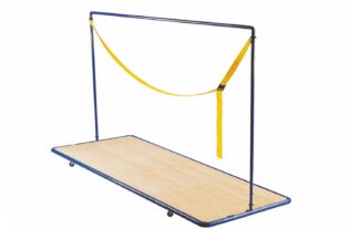 Mattenwagen MAXI KING - mit Holzplatte - mit Gummi-Rollen