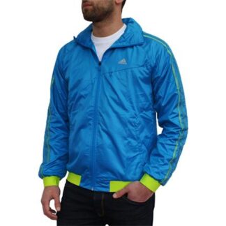 adidas Climaproof Windbreaker Jacke  blau/neongrün | Omidis.de