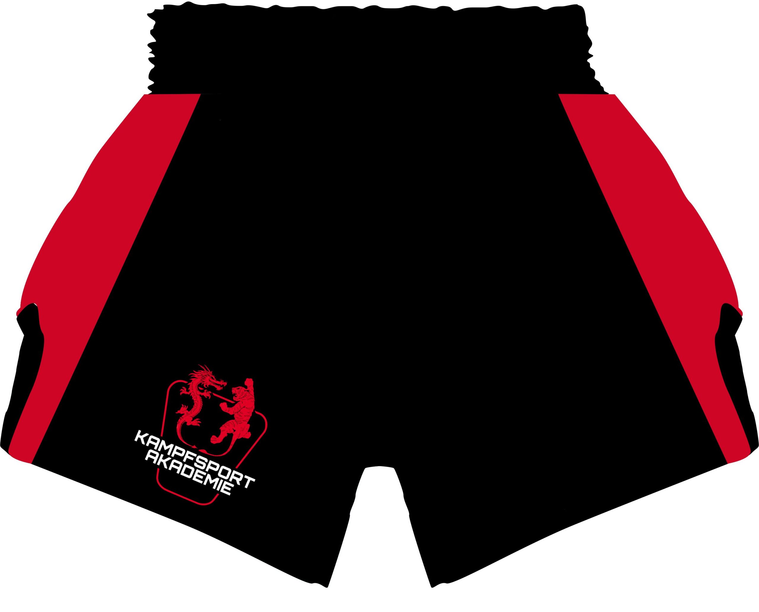 KA CHAMP Thaibox Shorts Mesh L, schwarz-rot - Image 4