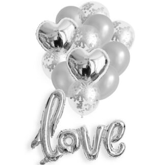 Luftballons Set Love 13-tlg. Silber
| ROB’S BALLOONS