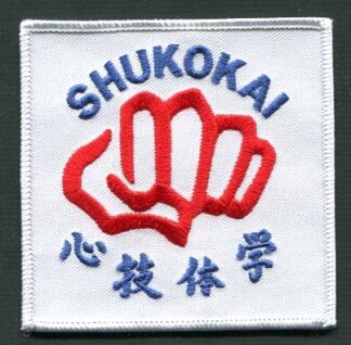 Stickabzeichen SHUKOKAI rot 9 x 9 cm Menge 300