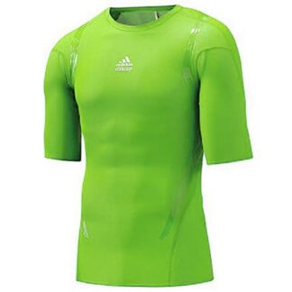 adidas Techfit Powerweb SS Funktionsshirt  neongrün | Omidis.de