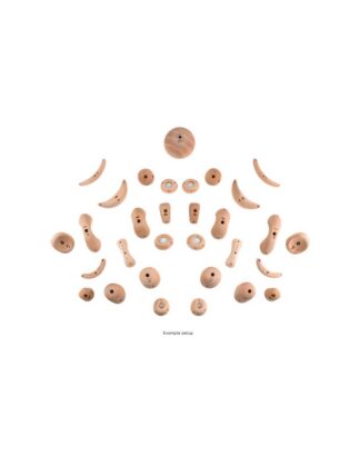 Symmetric Wood Holds II - 31 Symmetric Wood Climbing Holds