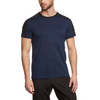 adidas Essentials Linear 3S T-Shirt dunkelblau/schwarz | Omidis.de