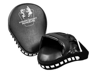 "Kampfsportakademie" Handpratzen aus Kunstleder, schwarz, Paar