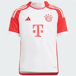 adidas FC Bayern München Kids Heimtrikot 23/24  rot/weiß | Omidis.de