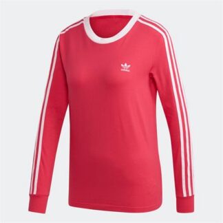 adidas Originals 3-Streifen Damen Longsleeve pink/weiß | Omidis.de