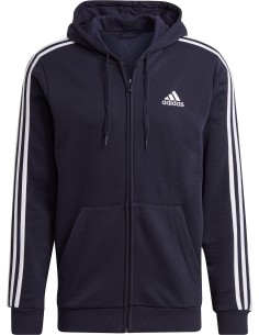 Essentials 3-Streifen Full-Zip Kapuzenpullover