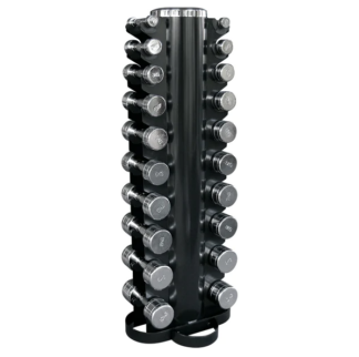 Chrom Hantel Set 1 bis 10 kg mit Dumbbell Rack / Kurzhantelablage - Sport Enzinger