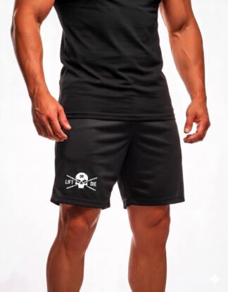 Short Musculation Mesh Noir "Lift or Die" | Warrior Gear
