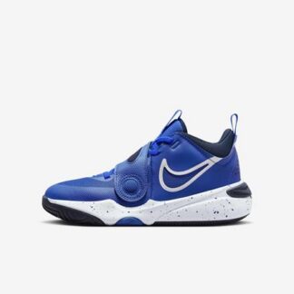 Nike Team Hustle D 11 GS Kinder Basketball-Sneaker  blau/weiß | Omidis.de