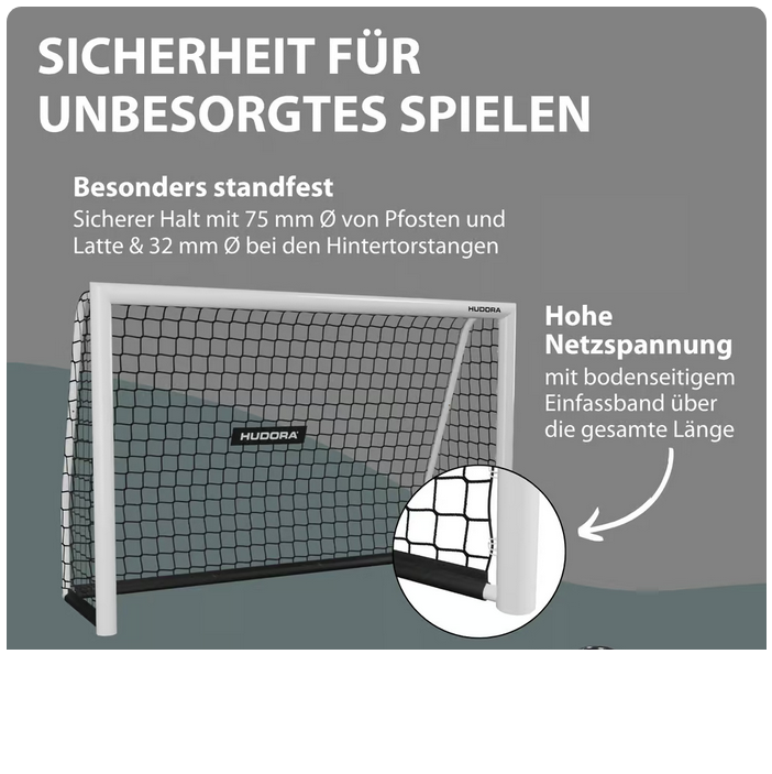 Fussballtor – Hudora Advanced – 120 bis 300cm - Image 7