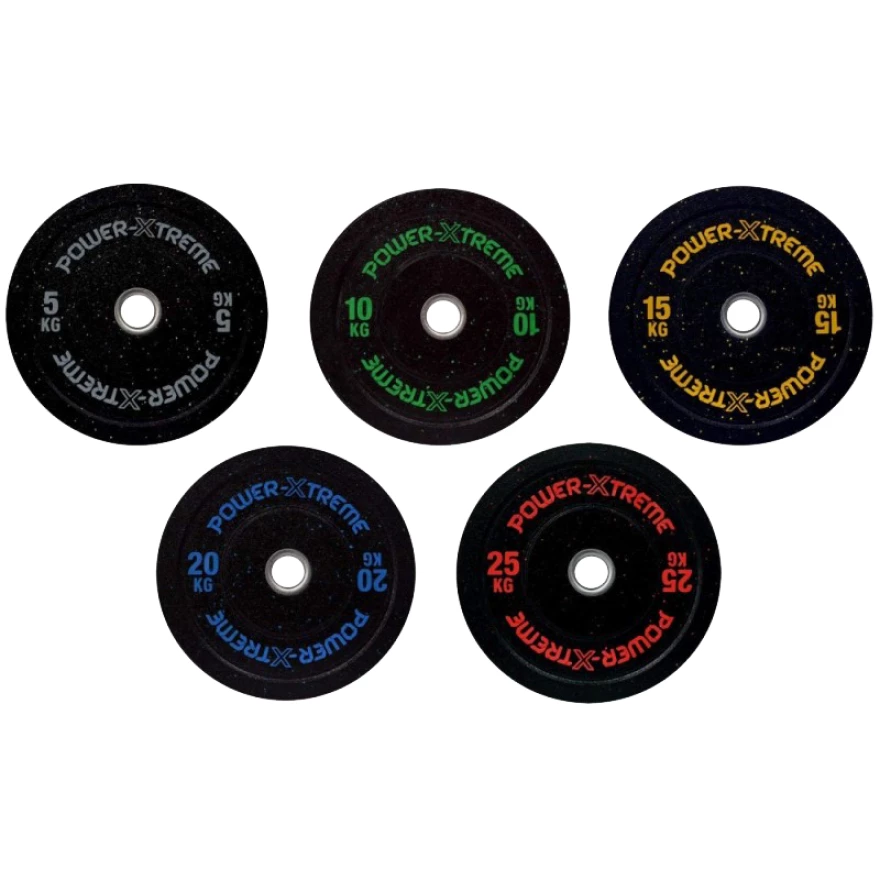 POWER-XTREME Hantelscheibe, Bumper Plate, Gummigranulat, 51mm - Sport Enzinger - Image 4