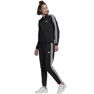 adidas Essentials 3-Stripes Damen Trainingsanzug schwarz/weiß | Omidis.de