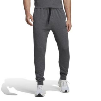 adidas Essentials Fleece Regular Tapered Herren Jogginghose  dunkelgrau/schwarz | Omidis.de
