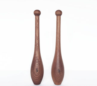 Spalding ES1 Starter Indian Clubs – 400g (0.9lb) sapele - BMF BodyMindFit circular fitness tools