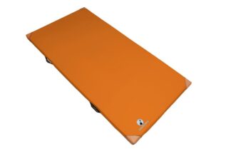 Leichtturnmatte orange mit Lederecken - 200 x 100 x 8 cm