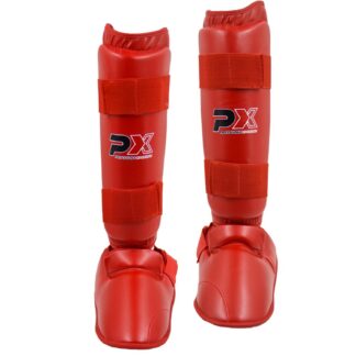 PX Karate Kumite Schienbein-Spannschutz rot Gr M