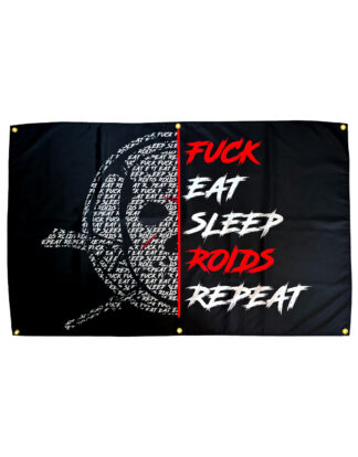Bannière Motivation Bodybuilding | Fuck Eat Sleep Roids Repeat