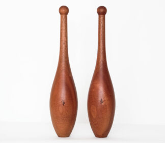 Spalding ES4 Indian Clubs – 1.5-1.7kg (3lb+) heavy sapele clubs - BMF BodyMindFit circular fitness tools