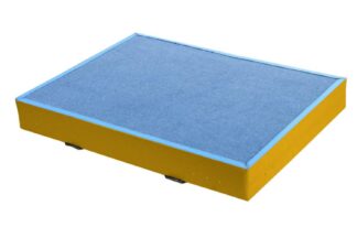 Niedersprungmatte blau-gelb - 100 x 200 x 8 cm